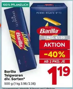 Billa Barilla Teigwaren div. Sorten Angebot