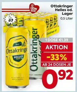 Billa Ottakringer Helles od. Lager Angebot