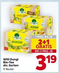 Billa Willi Dungl Bio-Tee div. Sorten Angebot