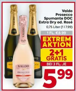 Billa Valdo Prosecco Spumante DOC Extra Dry od. Rosé Angebot
