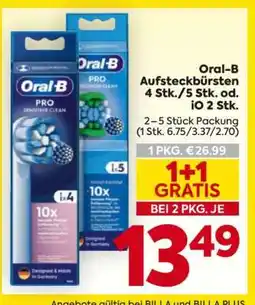 Billa Oral-B Aufsteckbürsten 4 Stk./5 Stk. od. iO 2 Stk Angebot