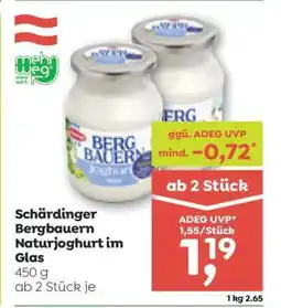 ADEG Schärdinger Bergbauern Naturjoghurt im Glas Angebot