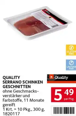 Transgourmet Quality serrano schinken geschnitten Angebot