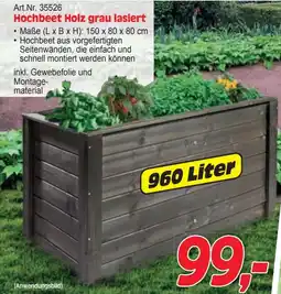 Zgonc Hochbeet Holz grau lasiert Angebot