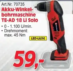 Zgonc Akku Winkel bohrmaschine TEArt.Nr. 70735 AD 18 Li Solo Angebot