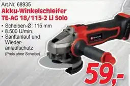 Zgonc Winkelschleifer TE AG 18/115 2 Li Solo Angebot
