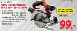 Zgonc Handkreissäge TE CS 18/165 1 Li Solo Angebot