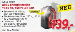 Zgonc Energiestation TE ES 18/150/1 Li C Solo Angebot