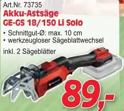 Zgonc Astsäge GE GS 18/150 Li Solo Angebot
