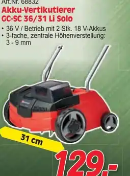 Zgonc Vertikutierer GC SC 36/31 Li Solo Angebot