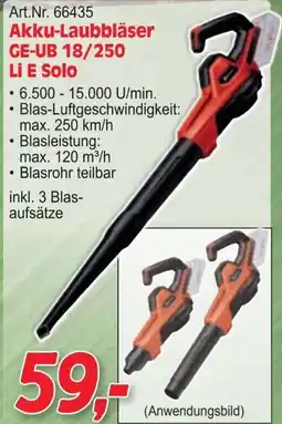 Zgonc Akku Laubbläser GE UB 18 250 Angebot