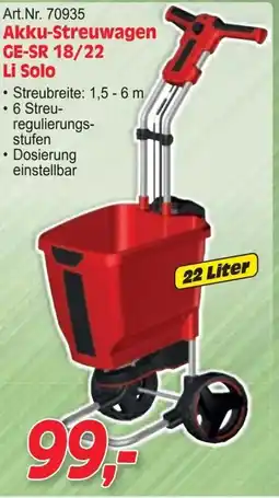 Zgonc Akku Streuwagen GE SR 1822 Liter 22 Angebot