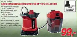 Zgonc Akku Schmutzwasserpumpe GE DP 18 25 LL Li Solo Angebot