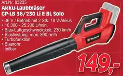 Zgonc Akku laubbläser gp lb 36 230 li e bl solo Angebot