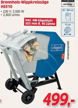 Zgonc Brennholz wippkreissäge hs510 Angebot