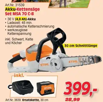 Zgonc Akku-Kettensäge Set MSA 70 C-B Angebot