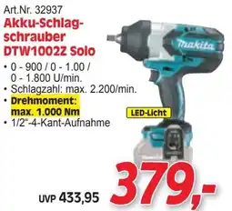 Zgonc Akku-Schlag- schrauber DTW1002Z Solo Angebot
