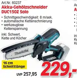 Zgonc Akku-Gehölzschneider DUC150Z Solo Angebot