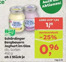 ADEG Schärdinger Bergbauern Joghurt im Glas Angebot