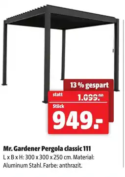 Eurogast Grissemann Mr gardener pergola classic 111 Angebot