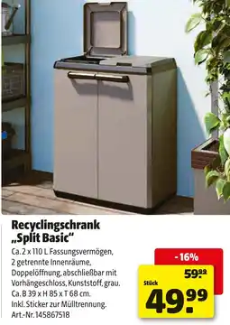 Liebmarkt Recyclingschrank split basic Angebot