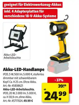 Liebmarkt Akku led arbeitsleuchte Angebot