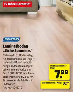 Liebmarkt Laminatboden eiche summers Angebot
