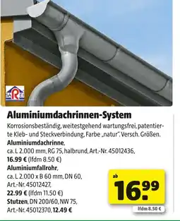 Liebmarkt Aluminiumdachrinnen system Angebot