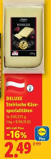 Lidl DELUXE Steirische Käse- spezialitäten Angebot