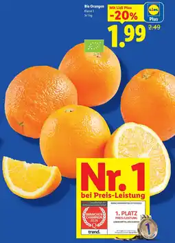 Lidl Bio Orangen Angebot