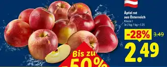 Lidl Äpfel rot aus Österreich Angebot