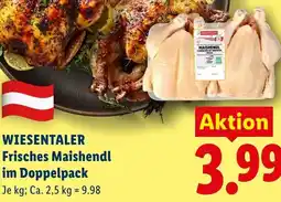 Lidl WIESENTALER Frisches Maishendl im Doppelpack Angebot