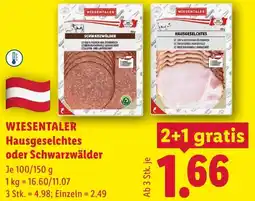 Lidl WIESENTALER Hausgeselchtes oder Schwarzwälder Angebot