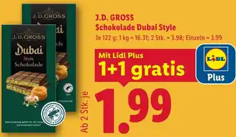Lidl J. D.GROSS Schokolade Dubai Style Angebot