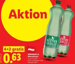 Lidl RÖMERQUELLE Mineralwasser Angebot