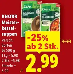 Lidl Knorr Meister Kessel suppen Angebot