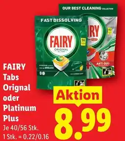 Lidl Fairy Tabs Orignal oder Platinum Angebot
