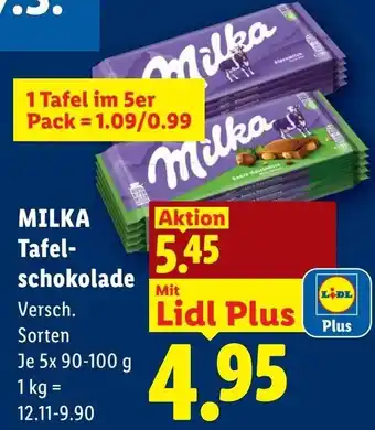 Lidl MILKA Tafelschokolade Angebot