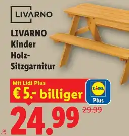 Lidl LIVARNO Kinder Holz- Sitzgarnitur Angebot