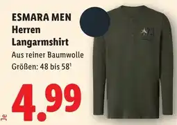Lidl Esmara men Herren Langarmshirt Angebot