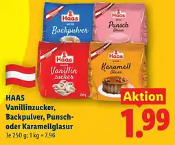 Lidl Haas Vanillinzucker, Backpulver, Punsch oder Karamellglasur Angebot