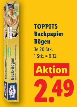 Lidl Toppits backpapier bögen Angebot