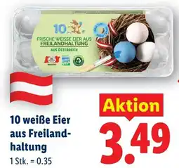Lidl 10 weiße Eier aus Freilandhaltung Angebot