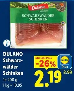Lidl Dulano schwarzwälder schinken Angebot