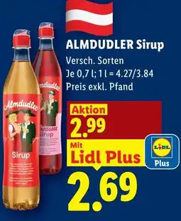 Lidl Almdudler sirup Angebot