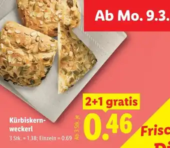 Lidl Kürbiskernweckerl Angebot