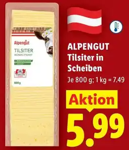 Lidl Alpengut Tilsiter in Scheiben Angebot