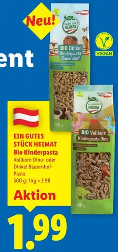 Lidl Ein gutes stück heimat Bio Kinderpasta Angebot