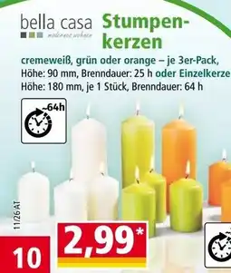 Norma bella casa Stumpenkerzen Angebot