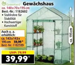 Norma Gewächshaus Angebot